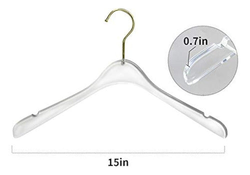 Tonchean Acrylic Clear Hangers - Pack of 20 1