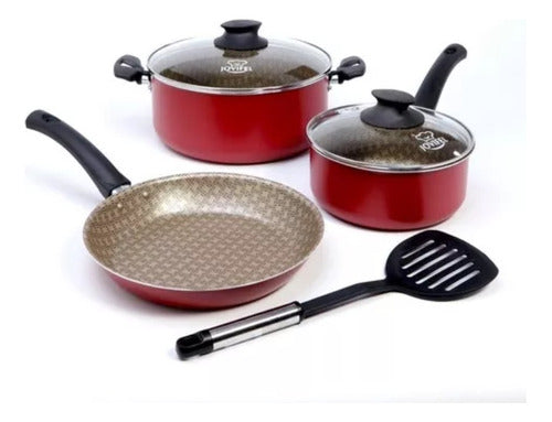 Jovifel Kitchen Battery Set Rivoli 4-Piece Aluminum Cookware 0