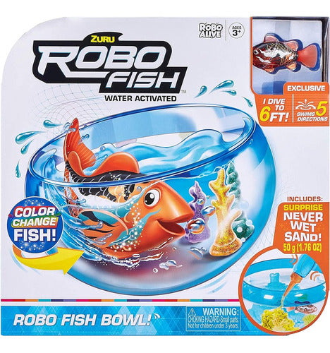 Robo Alive Robo Fish Water Activated Swimming Pets Fish Bowl Playset B 0