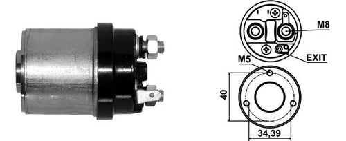 LC Solenoide De Arranque Renault 19 1.6 Inyeccion Lc 9445 0