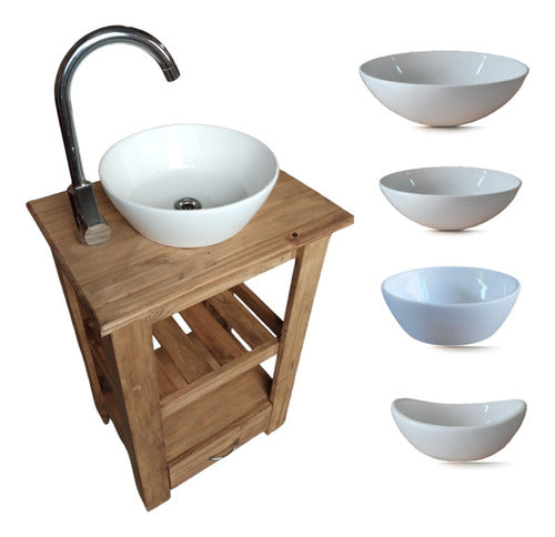 DF Hogar Vanitory Campo 50 cm + Loza Sink + Faucet 1