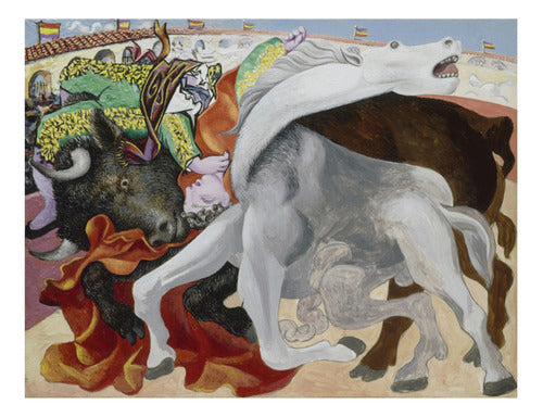 Pablo Picasso - Corrida: Muerte Del Torero - Lámina 45x30 Cm 0