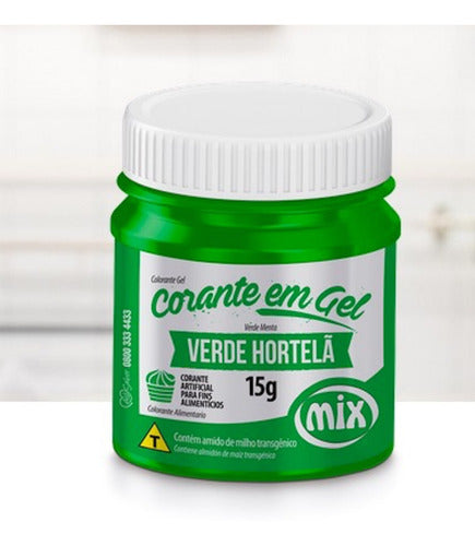 Mix Colorante En Gel 15 Gr. Verde Menta Para Repostería 0