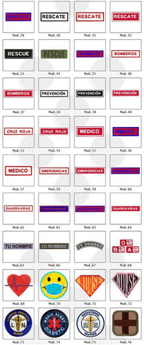 Parches Apliques Bordados Salud Emergencia Guardavidas Mod15 2