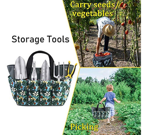 Meimesu Garden Tool Bag, 10 Pocket Storage Bag 4