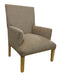 Chenille Tufted Armchair with Wood Arms Haig Fabric by Bufalosin 1