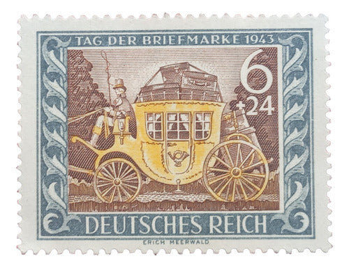 Germany Reich Stamp Mint 1943 Carriage Yvert 747 0