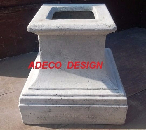 Adeco Design Pedestal Base Cement for Sculptures or Planters 4