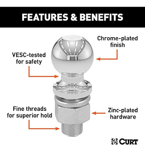 Curt 40004 Bola De Remolque 2