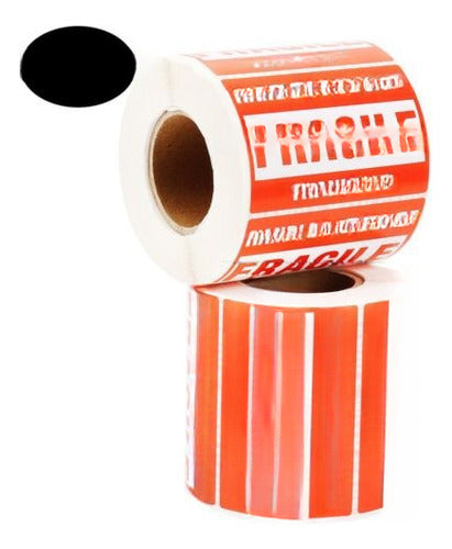 12 Rolls 500/roll 2 X 3 Fragile Handling Stickers 0