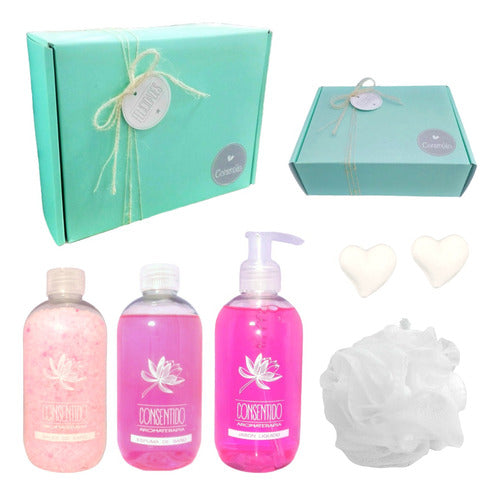 Luxury Spa Gift Set: Rose Aroma Relaxation Experience - Corporate Gift Box - Set Kit Caja Regalo Empresarial Spa Rosas Relax Aroma N25