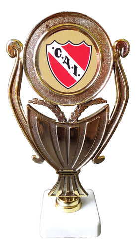 Trofeo Plástico Copa Plana Independiente 15cm Souvenir 0