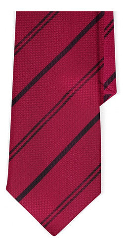 Studio Galanteria & Co Red Jacquard Striped Blue Tie 1