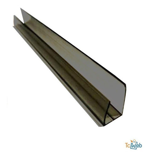 Tcweb U Profile Polycarbonate 10 Mm Transparent and Bronze 1