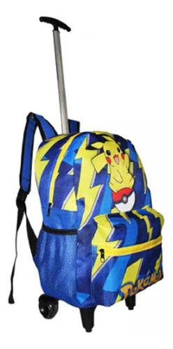 MN Mochila Escolar Rueditas Pokemon 0