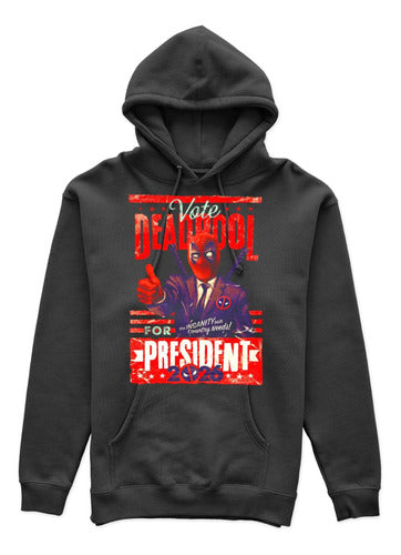 Memo Estampados Deadpool Presidente Hoodie 0