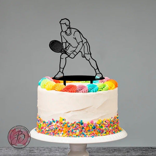 Cake Topper Adorno Torta - Jugador /a Tenis Personalizado 0