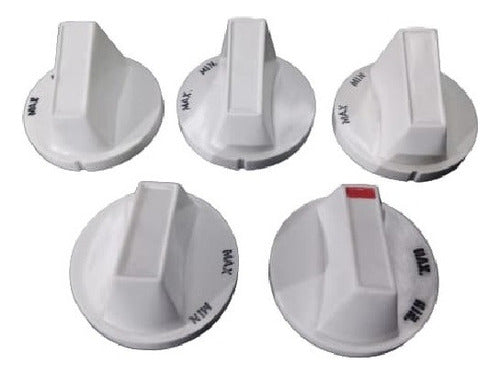 A. Martin 5-Piece Knob Set for Grey Kitchen Stove 0