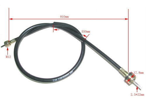 W Standard Yamaha YBR125 / YBR125 2000 Speedometer Cable 1