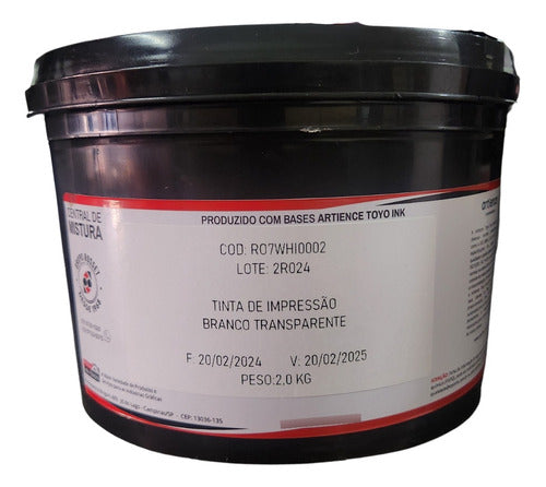 Tinta Offset Branco Transparente Lata C/2kg 0