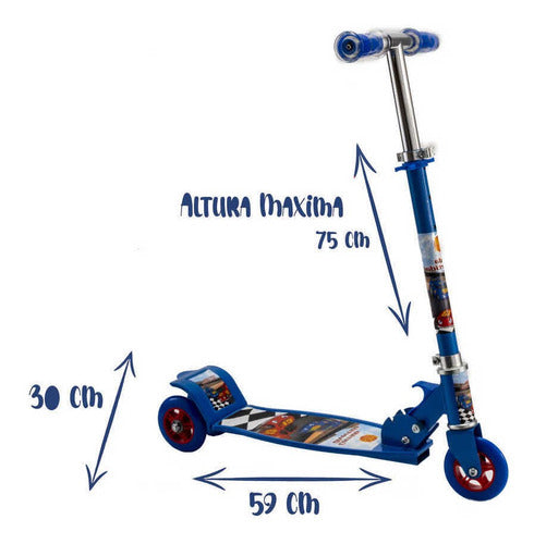 Patinete Azul Resistente 50 Kg Altura 75 Cm 7 8 9 10 11 Anos 2