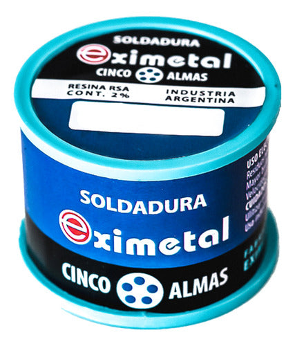 Eximetal 3 Rollos Estaño 1/4kg 250gr 60/40 Diámetro 2.0mm 0