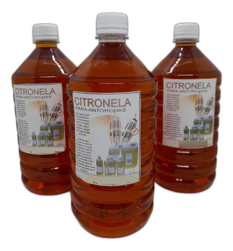 1l Aceite Citronella Para Antorchas + 5 Mechas Algodon Hilo 1