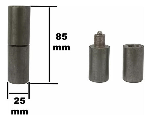 BLTMarket Bisagra Municion Torneada X12uni 25x 85mm Puerta Portones 3