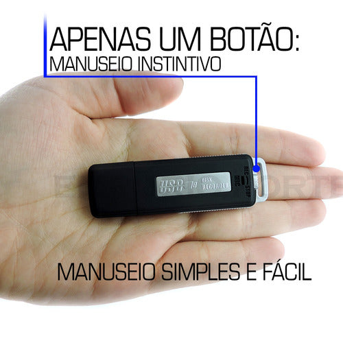 Aparelho Gravador De Audio Pen Drive Voz 8gb Aúdio Que Ba1 3