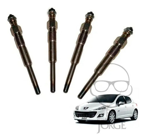 Peugeot 207 DW8 Glow Plug Set 1