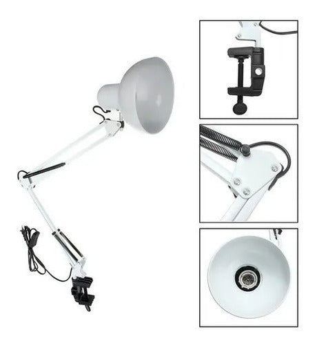 Lasa Architect Adjustable Lamp with Clamp and Pin 6