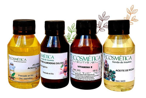 Aceites Vegetales Jojoba+ricino+almendras+vitamina E 0