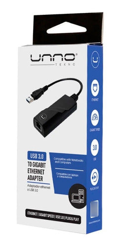 Adaptador Ethernet Gigabit A Usb 3.0 Unno Diginet 3