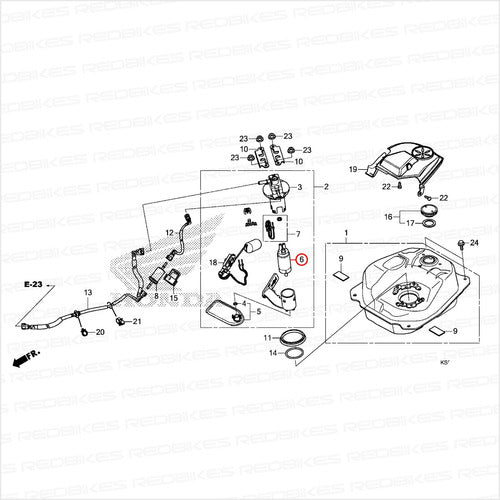 Bomba De Combustible Honda Biz 125 Fi Original Brasil Nf 1