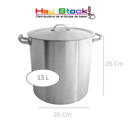 Almandoz Gastronomic Aluminum Pot No. 26 - 13 L 1