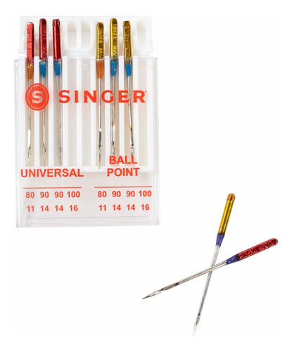 Singer 04800 (2) Universal Needles with Ball Point 3