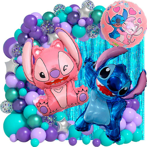 UNIVERSIA3 Cotillon 50 Art Globo Stitch Angela Novia Rosa Cumpleaños Deco Lilo 1