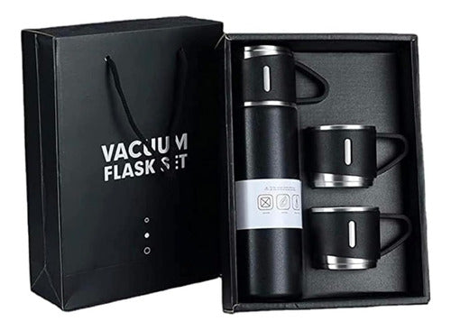Vacuum Flask Set with Brewing Cap and Stainless Cups Up to 12 Hours Insulation 0