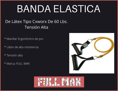 Full Mak Banda Elástica De Látex Tipo Cxworx De 60 Lbs. Tensión Alta 1