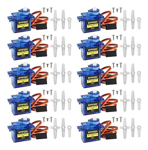 Smraza SG90 Mini Micro Servo Motor Set of 10 Units 0