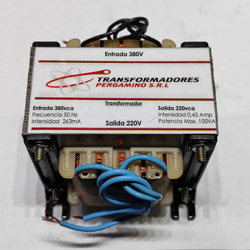 Transformador 380 A 220 Potencia 100va 450ma 1