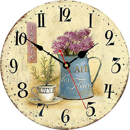 Toudorp Floral Vintage French 8 Inch Wall Clock 0