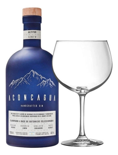 Gin Aconcagua Azul Botella 750ml + 1 Copa Gin 0