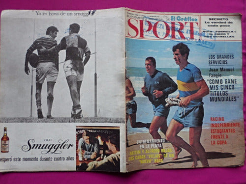 Revista El Grafico Sport N° 42 1968 Fangio Boca Estudiantes 7