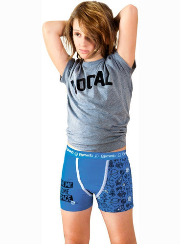 Elemento Boxer Kids Pack X6 Art. 625 Nene Printed Cotton 0