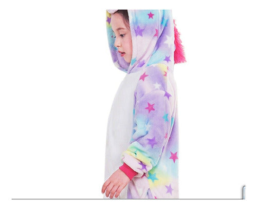 Genérica Pijama De Unicornio Multicolor Estrellitas Infantil 0