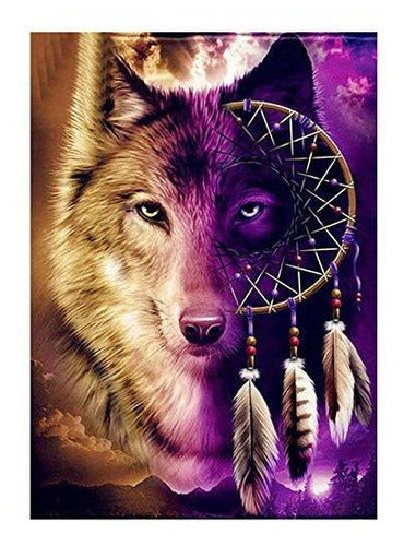 Eiflow Diamond Painting Art Kits For Adults Wolf, Full Drill Embroidery Art Craft (30x40cm) 0