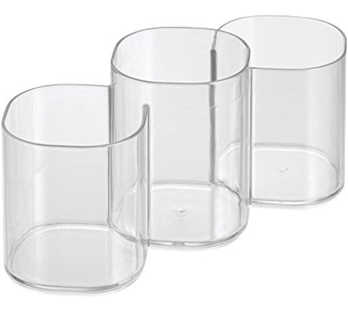 Interdesign Clarity Cosmetics Organizer Trio Cup Para Tocado 4