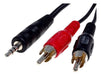 Miyako 3.5 Mm Jack to 2 RCA Cable, 1.8 Meters M-209 0