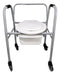 Adjustable Orthopedic Toilet Riser with Large Wheels and Backrest 0